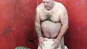 Belly, bodybuilder, and gay with a craving for warm milk