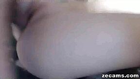 Teen skinny blonde gets big dick in mouth and on face