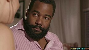 A full-fledged adult movie with a cougar with large breast who enjoys riding a black man
