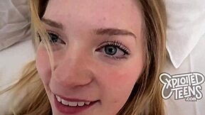 Young blonde girl’s first time adult audition