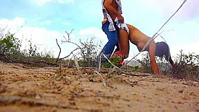 Making love in the desert with an Indian couple