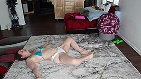 Yoga instructor gives a hot lesson to a hot milf
