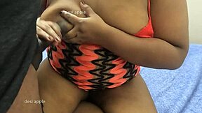 A big-boobed Bengali girl gives a handjob to a random man