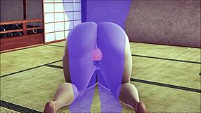 3D Japanese temple bang - a naughty nun's sermon