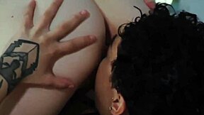 Hot lesbian cheerleaders engage in intense kissing and muff diving