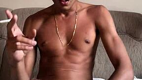 Solo masturbation with a mature man with an average dick