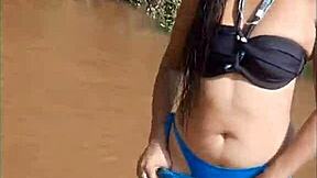 Hot outdoor sex with double penetration and orgasm