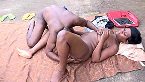 A surprise visit leads to hot sex with a black beauty