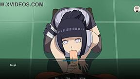 Hinata and Mikasa engage in steamy blowjob and sex