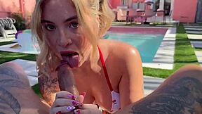 Big-boobed step-sis seeks help during vacation, wants sex