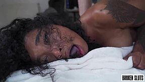 Barbie Rous gets it hard in every position in this college porn video