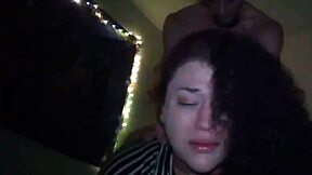 Young and beautiful woman gets rough fucked in doggy style at night