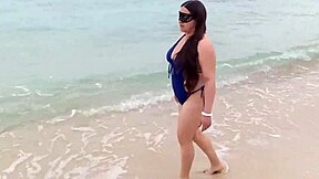 Can This Latina Wife Resist a Stranger on the Beach? She Goes Raw and Takes It All Inside!