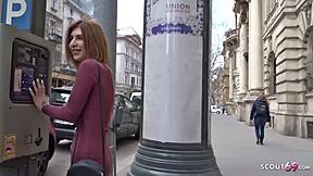 Redhead teen Mia gets a rough ride from a German scout in a model interview gone wrong