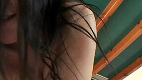 Big boobed woman gets anal sex and natural tits cumshot
