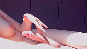 European MILF gives a handjob and teases big cock