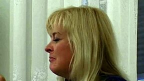 A blonde MILF gives a blow job and has sex with my penis