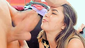 First time facefucking a latina beauty
