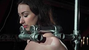 Intimate BDSM with a redhead submissive cock sucking slave