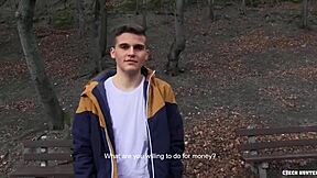 Czech hunter 521: Amateur gay pays for a hot Euro twink experience
