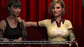 3D animated video of a girlfriend giving a cunilingus to a hellcat lounge patron