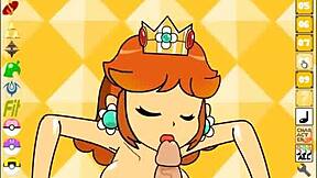 Nude Princess Daisy in Mario-themed Hentai game