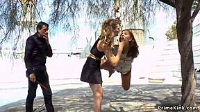 Public humiliation of a Spanish submissive
