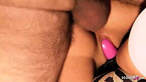 Double penetration action with big tits MILFs