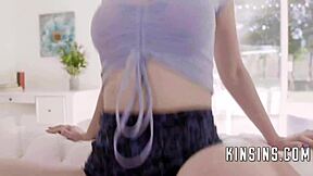 Step-sis and step-bro have a hot and forbidden experience