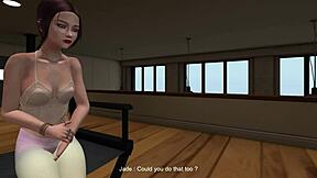 Old and young couple’s passionate encounter in Second Life