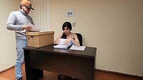 Boss's partner helps with office sex and gets rewarded