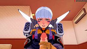 Valkyrie blowjob POV sex in free Apex Legends full game