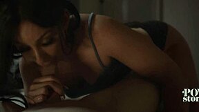 Jennifer and Rachael's taboo threesome with cum swapping