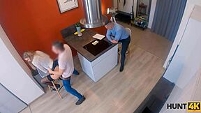 Wife helps husband sign contract with hot sex acts