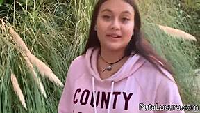 Monica conde's first time in porn, cowgirl and facial scene
