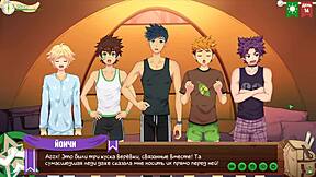 Young gay friends earn scout badges in anime