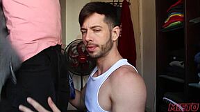 This is a porn video with a hidden camera that shows a newbie giving me an anal orgasm