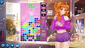 Playing video games with a hentai game girl