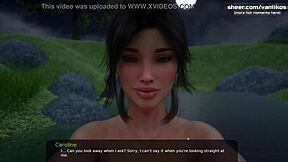 Horny teen gets fucked and creampied in anime game