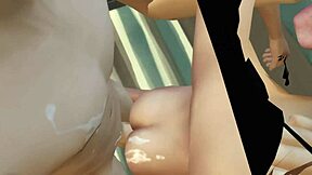 First time experience in animated porn game