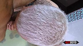 Gay blowjob and anal sex with a big cock in secret