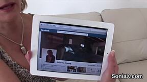 British wife Sonia reveals her big boobs in public