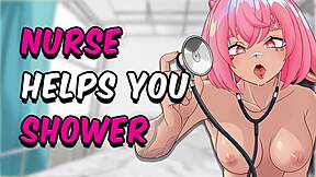 A shower time ASMR with a caring nurse