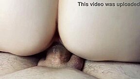 Close up of a hot milf fucking her husband and getting cum inside her vagina