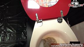 German extreme piss natural tube drink party
