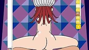 Shiki Misaki in animated porn with a focus on creampie and rough anal sex