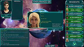 3D animated game with anime girls in space adventure