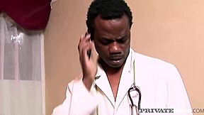 Blonde teen Bianca Lovely gets double penetrated by doctor