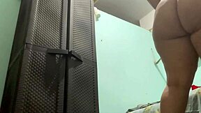 Spy cam catches mother in law in lingerie