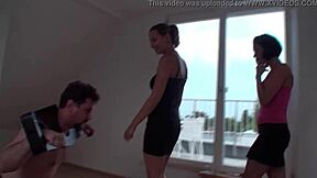 Slave punishment: Femdom face slapping with a Dominatrix